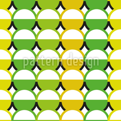 Armonía geométrica en semicírculos Estampado Vectorial Sin Costura