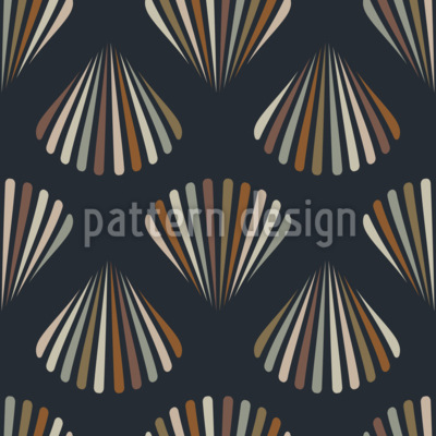 Conchas marinhas coloridas Design de padrão vetorial sem costura