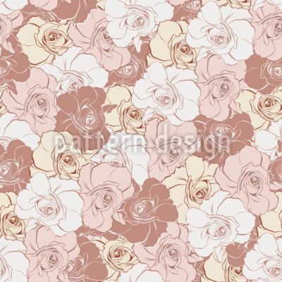 Elegante rosal Estampado Vectorial Sin Costura