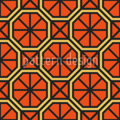 Arabic Mosaic Octagons Seamless Vector Pattern Design