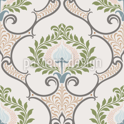 Fleurs et couronnes de lauriers Motif Vectoriel Sans Couture