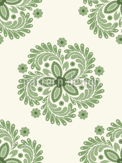 Tourbillons floraux à cinq volets Motif Vectoriel Sans Couture
