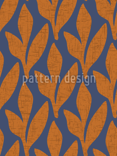 Retro Plant Leaves Seamless Vector Pattern Design