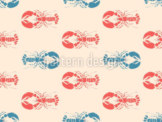 Langostas divertidas Estampado Vectorial Sin Costura