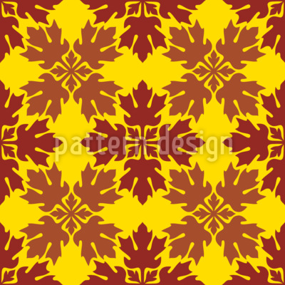 Elegancia otoñal estilizada Estampado Vectorial Sin Costura