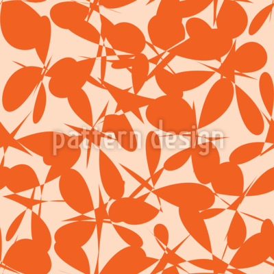 Elegant Dance of Abstract Botanical Forms Seamless Vector Pattern Design