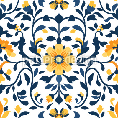 Elegante florale Renaissance Nahtloses Vektormuster
