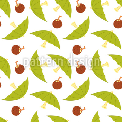 Sombrillas de playa y cócteles Estampado Vectorial Sin Costura