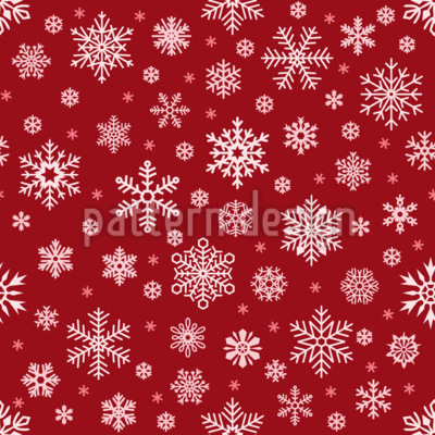 Variedad de copos de nieve Estampado Vectorial Sin Costura