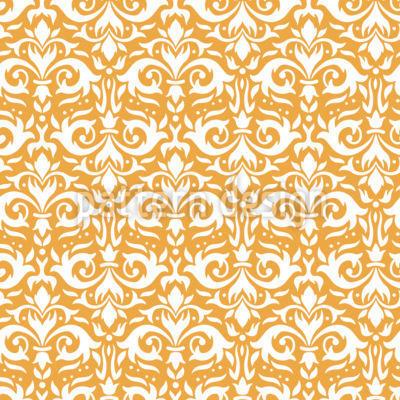 Elegante motivo floral clásico de damasco Estampado Vectorial Sin Costura