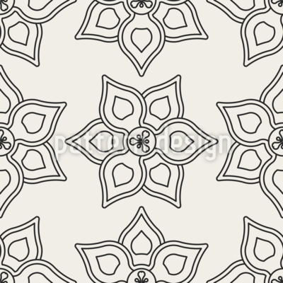 Flores geométricas de narciso Estampado Vectorial Sin Costura