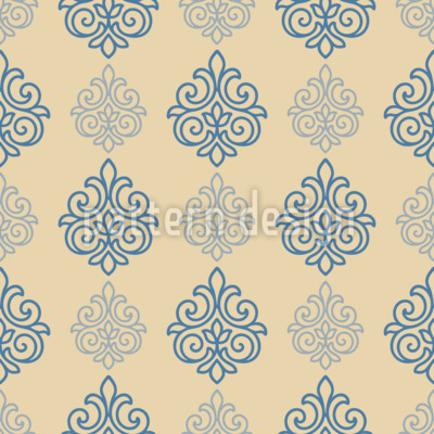Papel pintado estilizado de flores históricas Estampado Vectorial Sin Costura