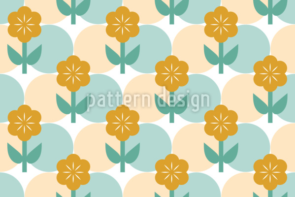 Flor ingênua Design de padrão vetorial sem costura