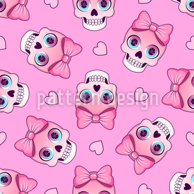 Schattige Kawaii schedels Naadloos vectorpatroon ontwerp