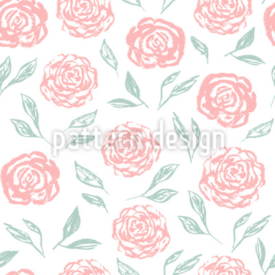 Elegant blommönster i penseldrag Sömlös vektormönsterdesign