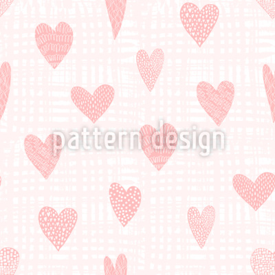 Corazones de amor sobre fondo texturizado abstracto Estampado Vectorial Sin Costura