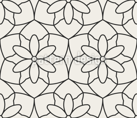 Geometrisches traditionelles orientalisches Blumendekor Nahtloses Vektormuster
