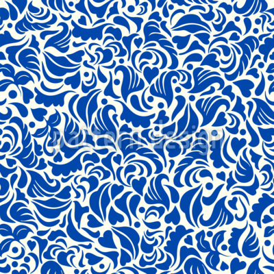 Arabescos fluidos Estampado Vectorial Sin Costura