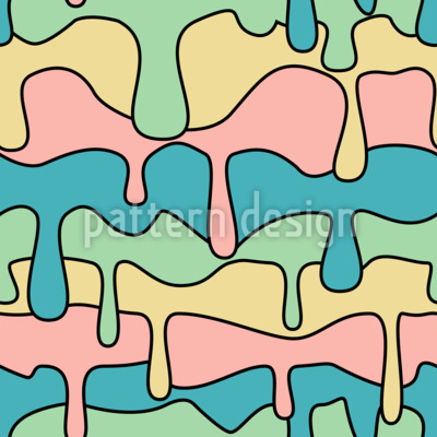 Melting Rainbow Seamless Vector Pattern Design