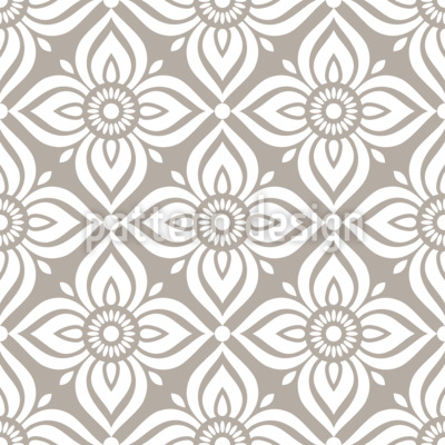 Mosaico floral de estrellas Estampado Vectorial Sin Costura