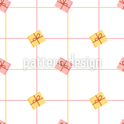 Cajas y líneas de regalo Estampado Vectorial Sin Costura