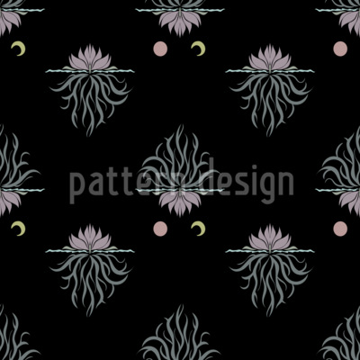 Loto de medianoche Estampado Vectorial Sin Costura