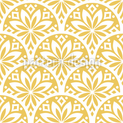 Flor geométrica Estampado Vectorial Sin Costura