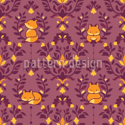 Eleganter Fuchs  Nahtloses Vektormuster
