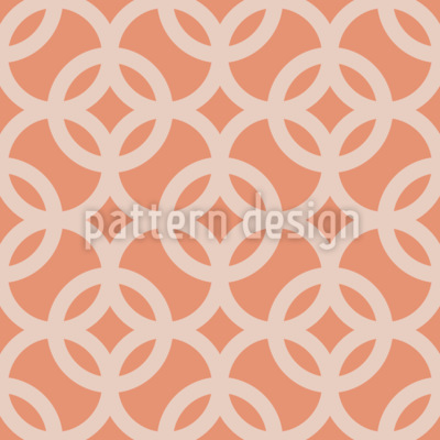 Connected Art Deco Circles Seamless Vector Pattern Design