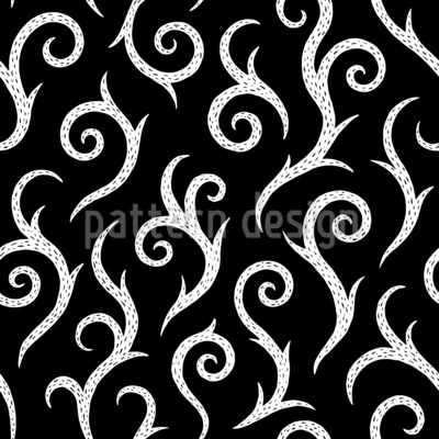 Remolinos tribales abstractos Estampado Vectorial Sin Costura