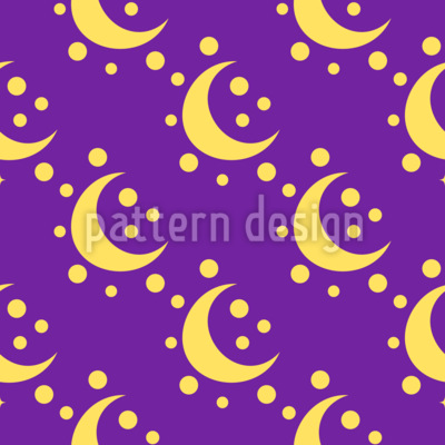 Símbolo mágico: luna Estampado Vectorial Sin Costura
