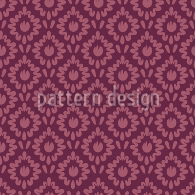 Retro Floral Motif Seamless Vector Pattern Design