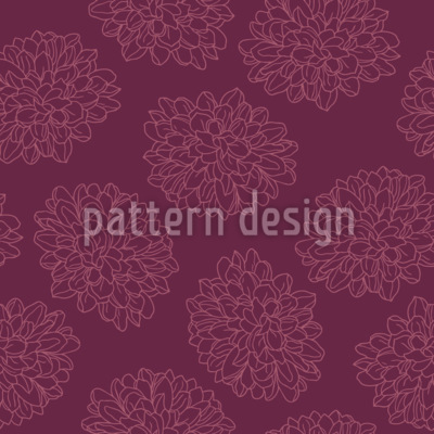 Flores nobles de crisantemo Estampado Vectorial Sin Costura
