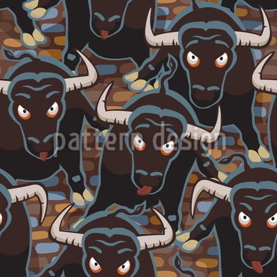 Corrida de toros Estampado Vectorial Sin Costura