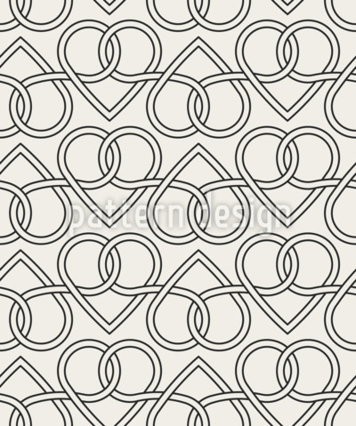 Corações abstratos do Dia dos Namorados Design de padrão vetorial sem costura
