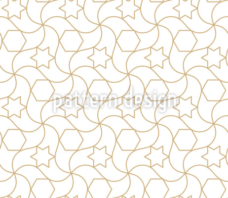Luxurious Arabic Line Art Seamless Vector Pattern Design