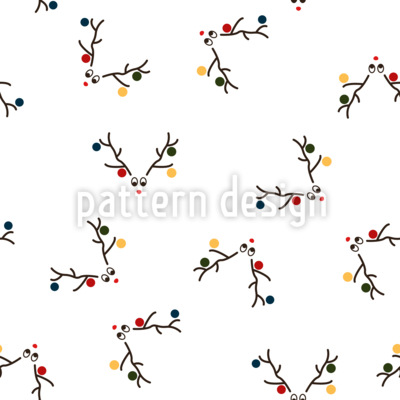 Renne de Noël minimaliste Motif Vectoriel Sans Couture