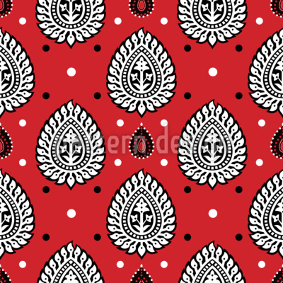 Paisleys tradicionales de bloques étnicos Estampado Vectorial Sin Costura