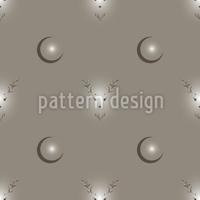 Reno con guirnaldas de luces Estampado Vectorial Sin Costura