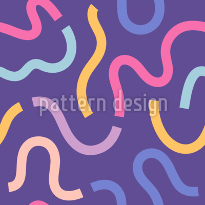 Ondas coloridas y vibrantes Estampado Vectorial Sin Costura