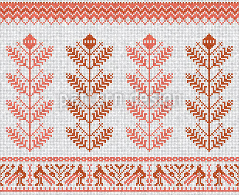 Bordado tradicional Estampado Vectorial Sin Costura