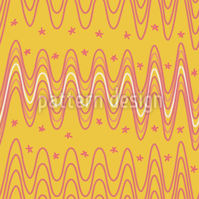 Ondas sonoras retrô Design de padrão vetorial sem costura Ondas sonoras retrô Design de padrão vetorial sem costura