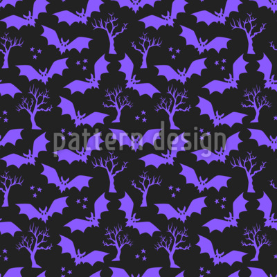 Noche de Halloween de neón Estampado Vectorial Sin Costura Noche de Halloween de neón Estampado Vectorial Sin Costura