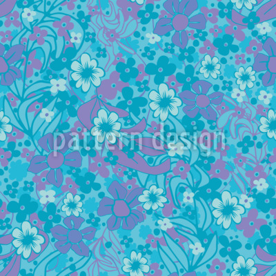 Garabato floral integral  Estampado Vectorial Sin Costura