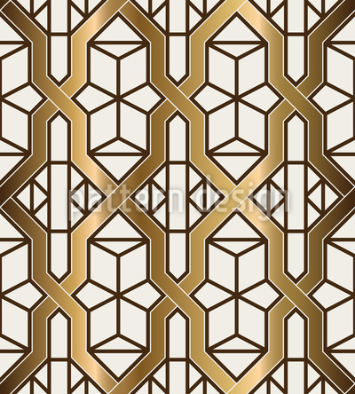 Elegante estilo Art Deco Estampado Vectorial Sin Costura