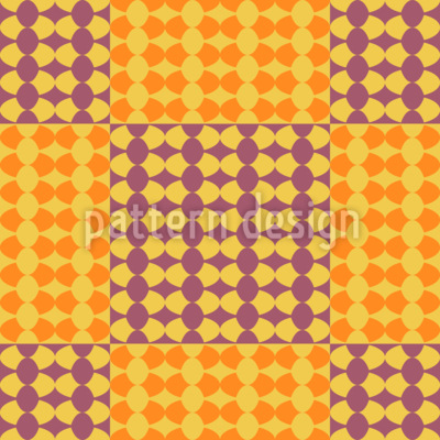 Mosaico de tela retro Estampado Vectorial Sin Costura