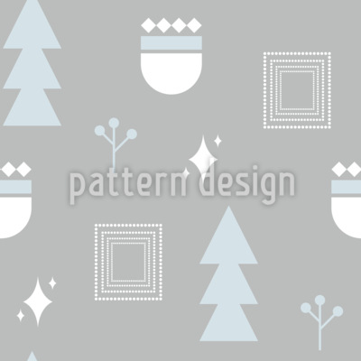 Éléments hivernaux stylisés Motif Vectoriel Sans Couture