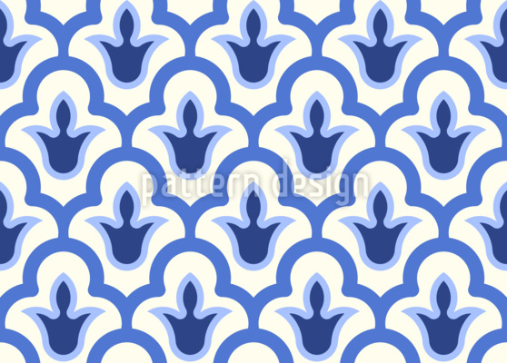 Tulipanes marroquíes Estampado Vectorial Sin Costura