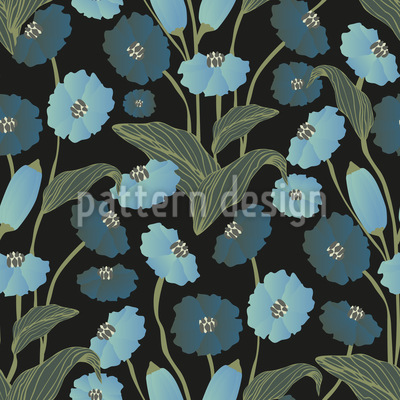 Blumen im Retro-Stil Nahtloses Vektormuster