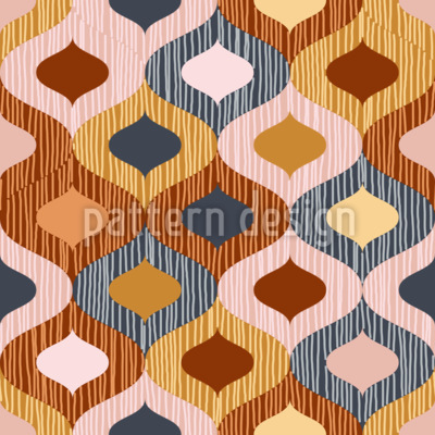 Moderne Laterne aus der Mitte des Jahrhunderts Nahtloses Vektormuster